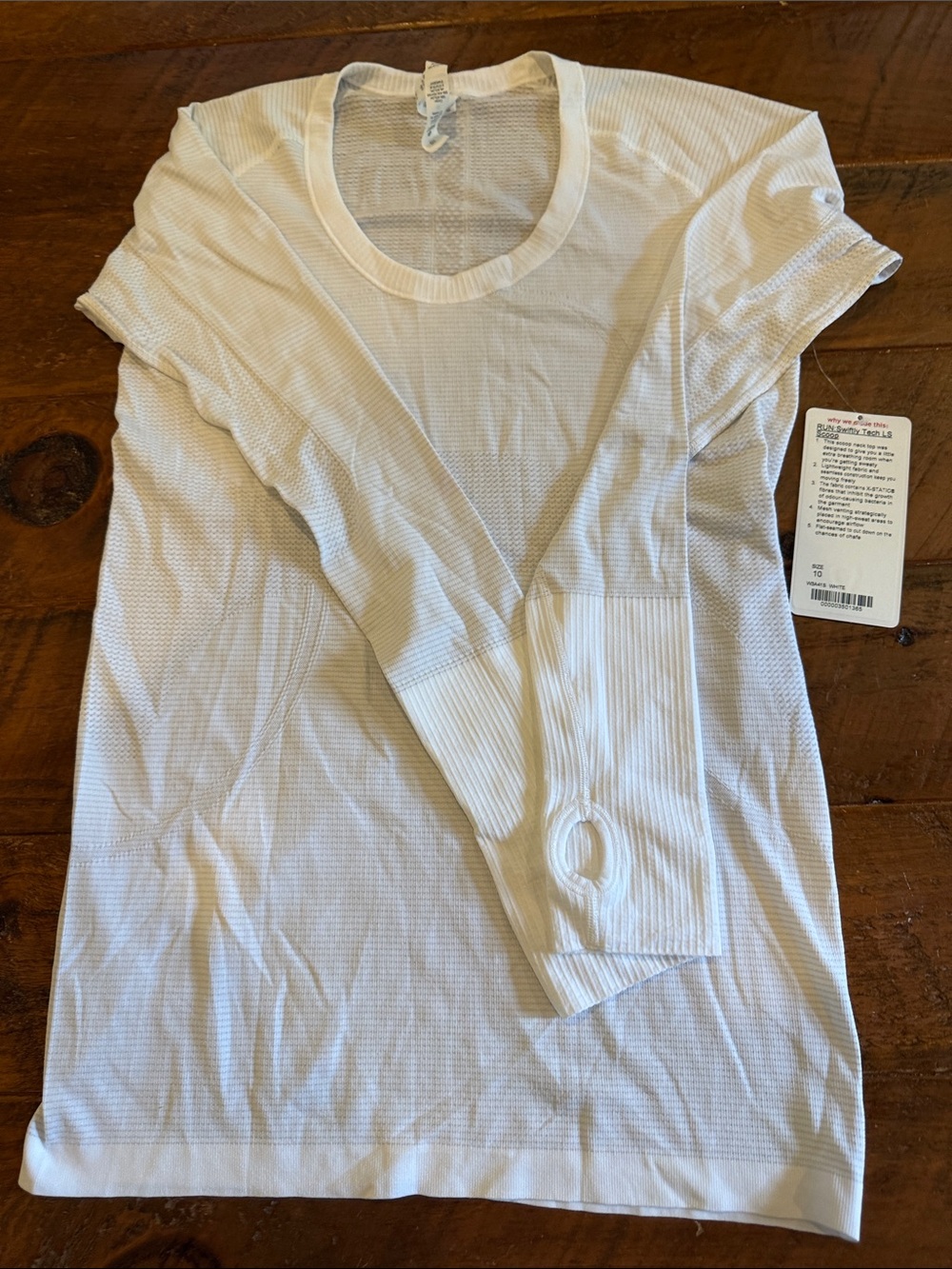lululemon athletica White Long Sleeve Waffle Top